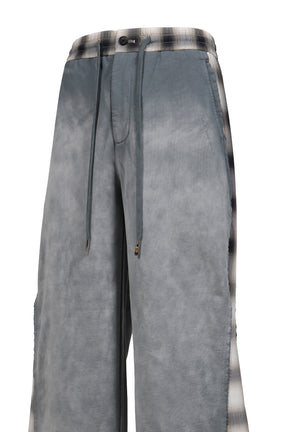 PATCHED PANEL JERSEY TROUSERS / GRY