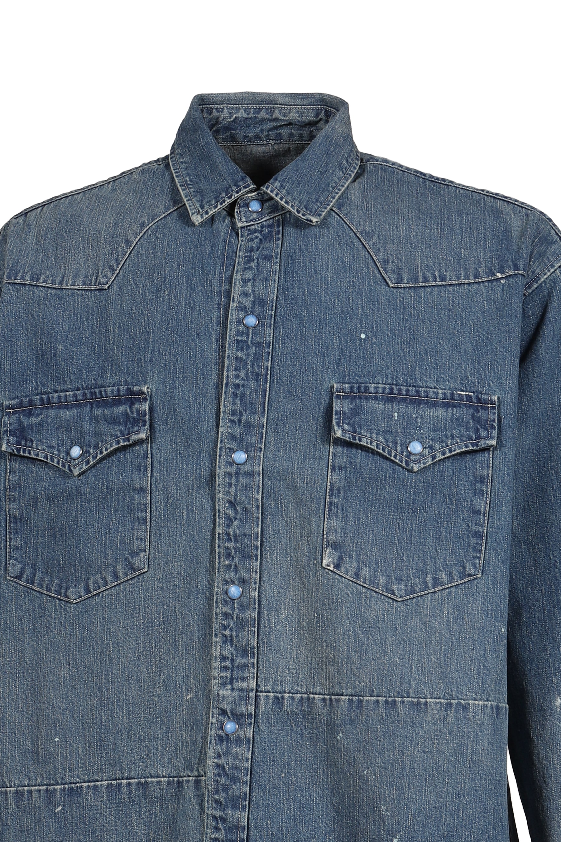 BREAKFAST DENIM WESTERN SHIRTS / BLU