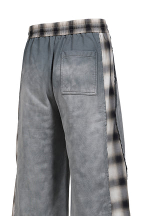 PATCHED PANEL JERSEY TROUSERS / GRY