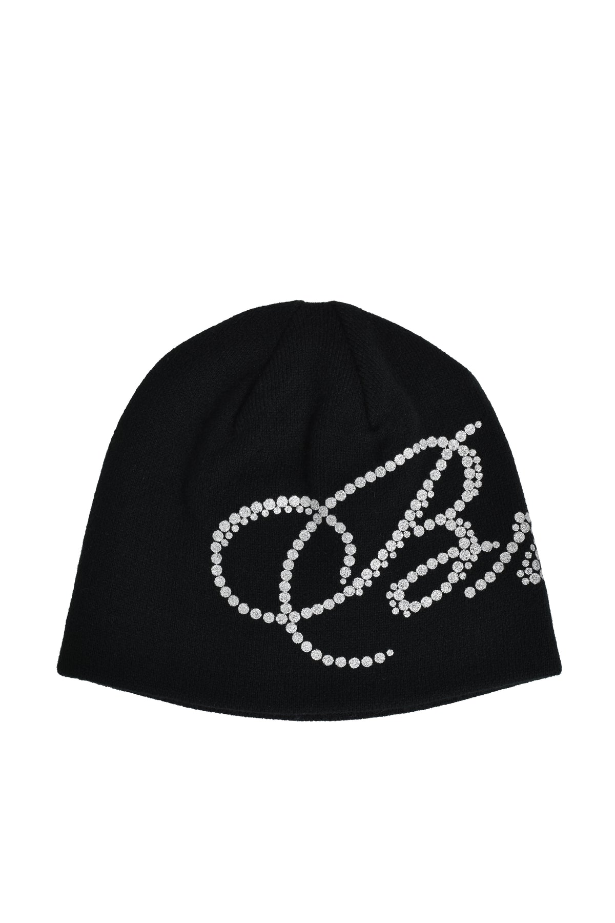 GLITTER SKULL CAP / BLK