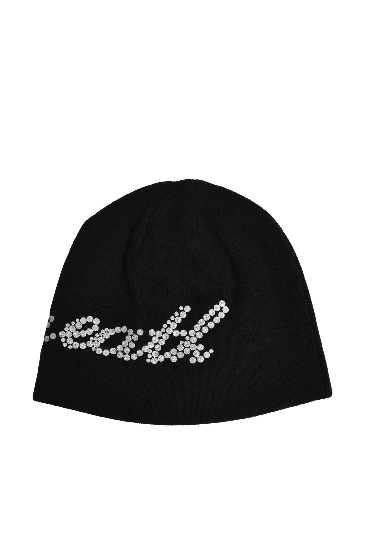 GLITTER SKULL CAP / BLK