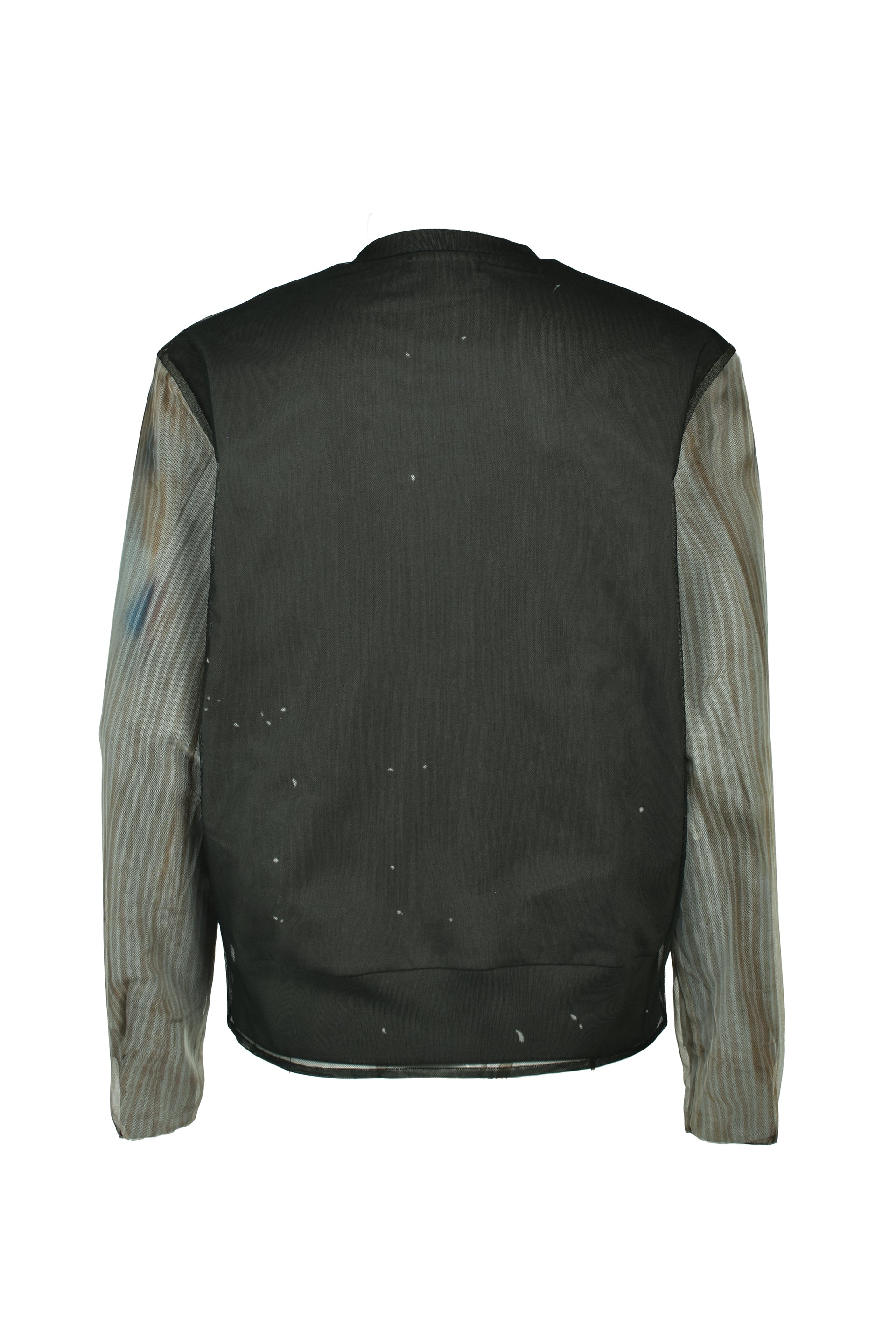 ANGEL DIAGRAM LAYERED CARDIGAN / BLK