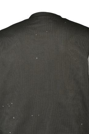 ANGEL DIAGRAM LAYERED CARDIGAN / BLK