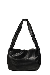 FAUX LEATHER WAVE BAG / BLK