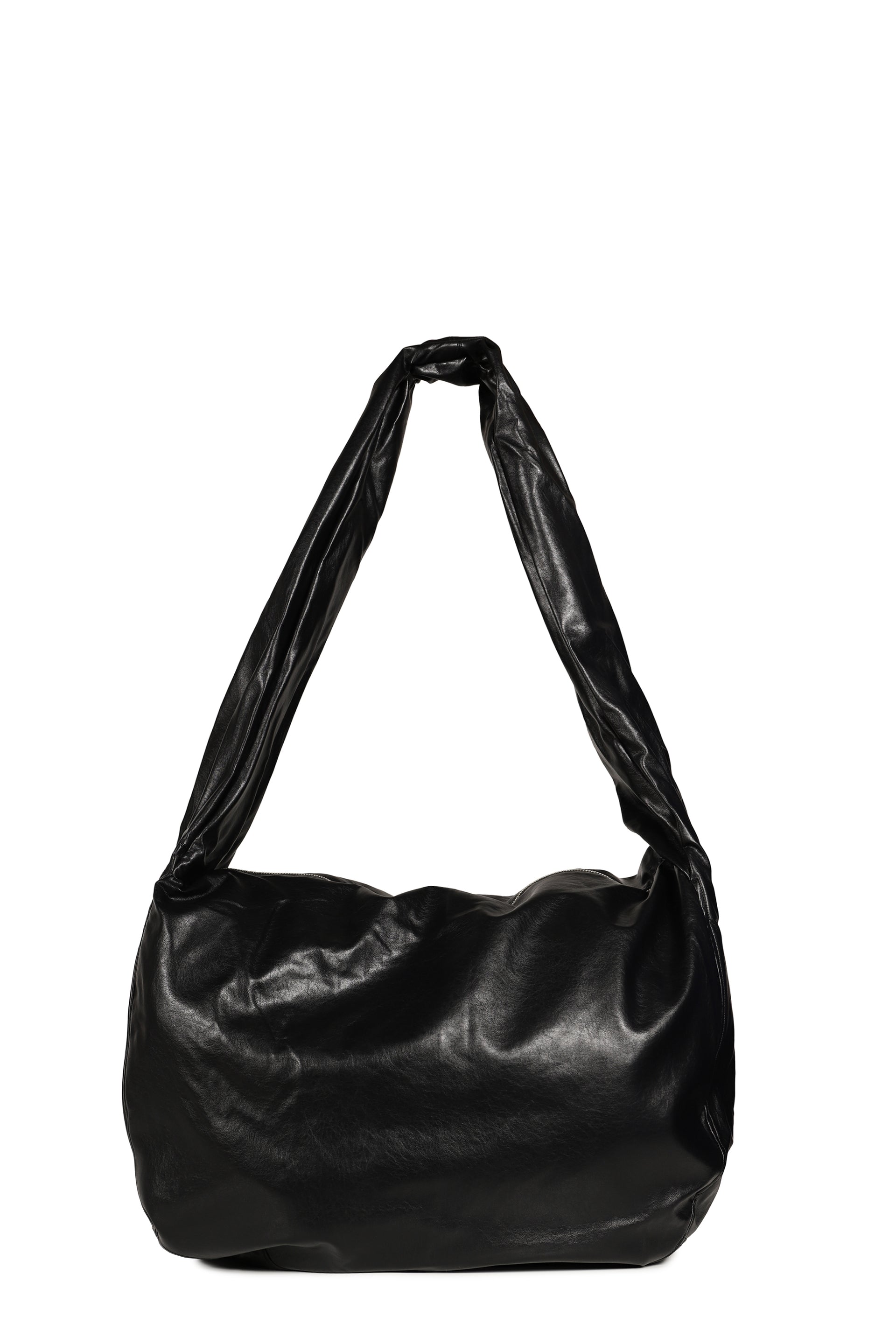 FAUX LEATHER WAVE BAG / BLK