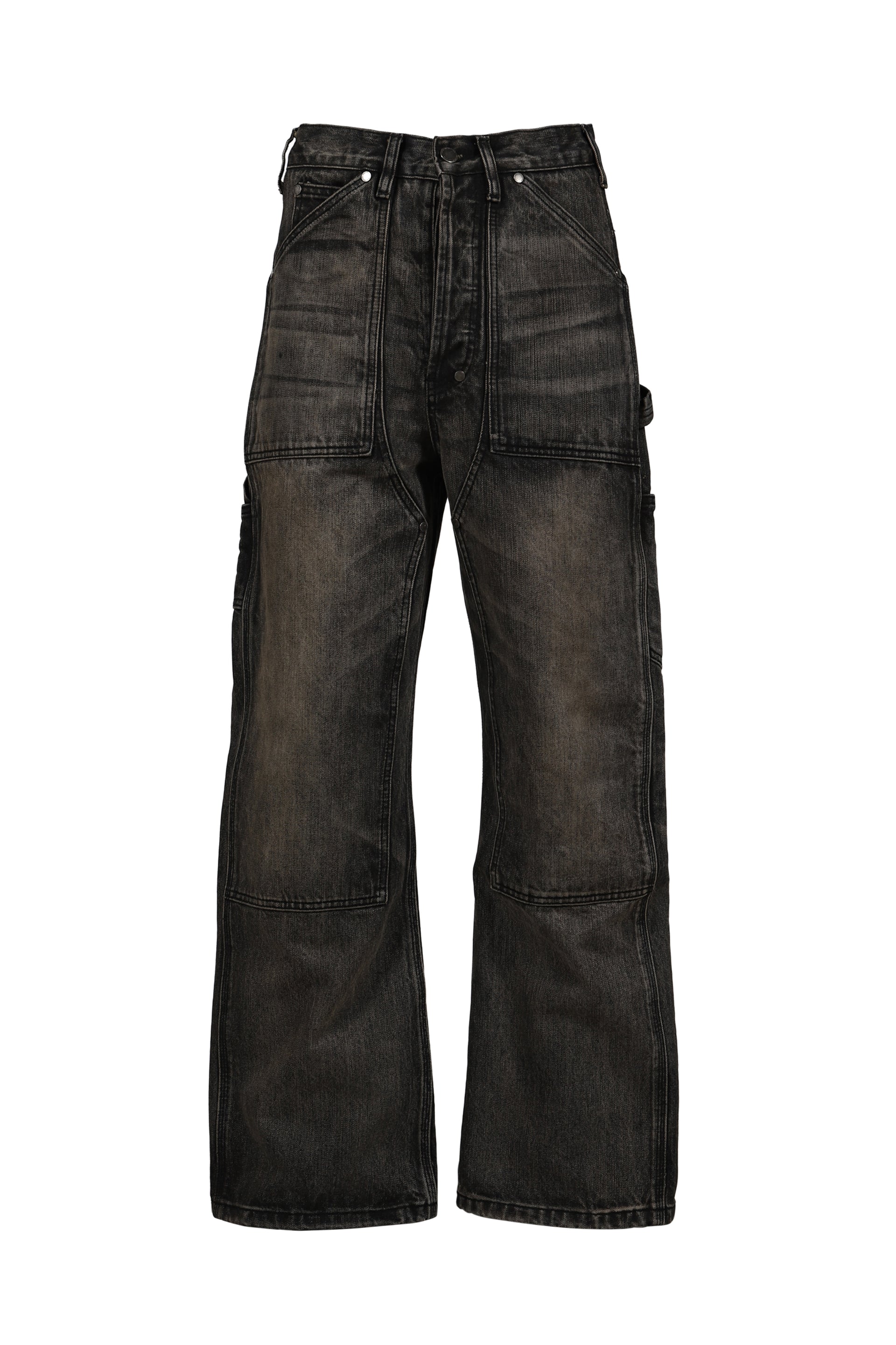 JAPANESE DENIM DOUBLE KNEE / MUD WASH BLACK