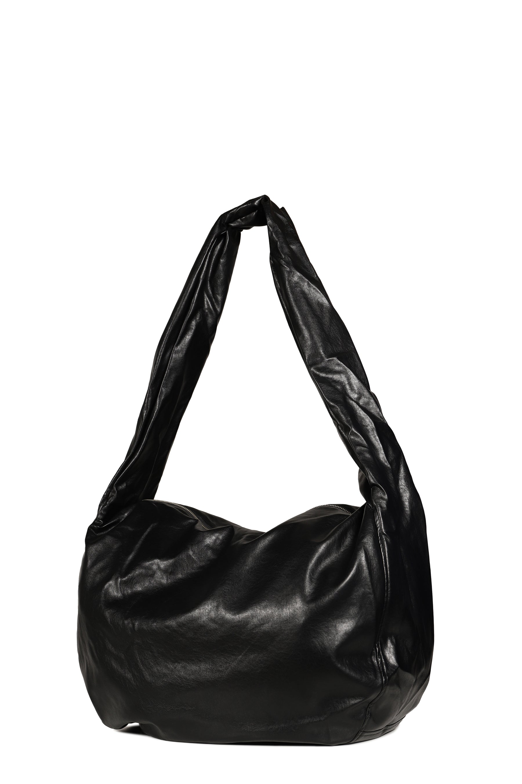 FAUX LEATHER WAVE BAG / BLK