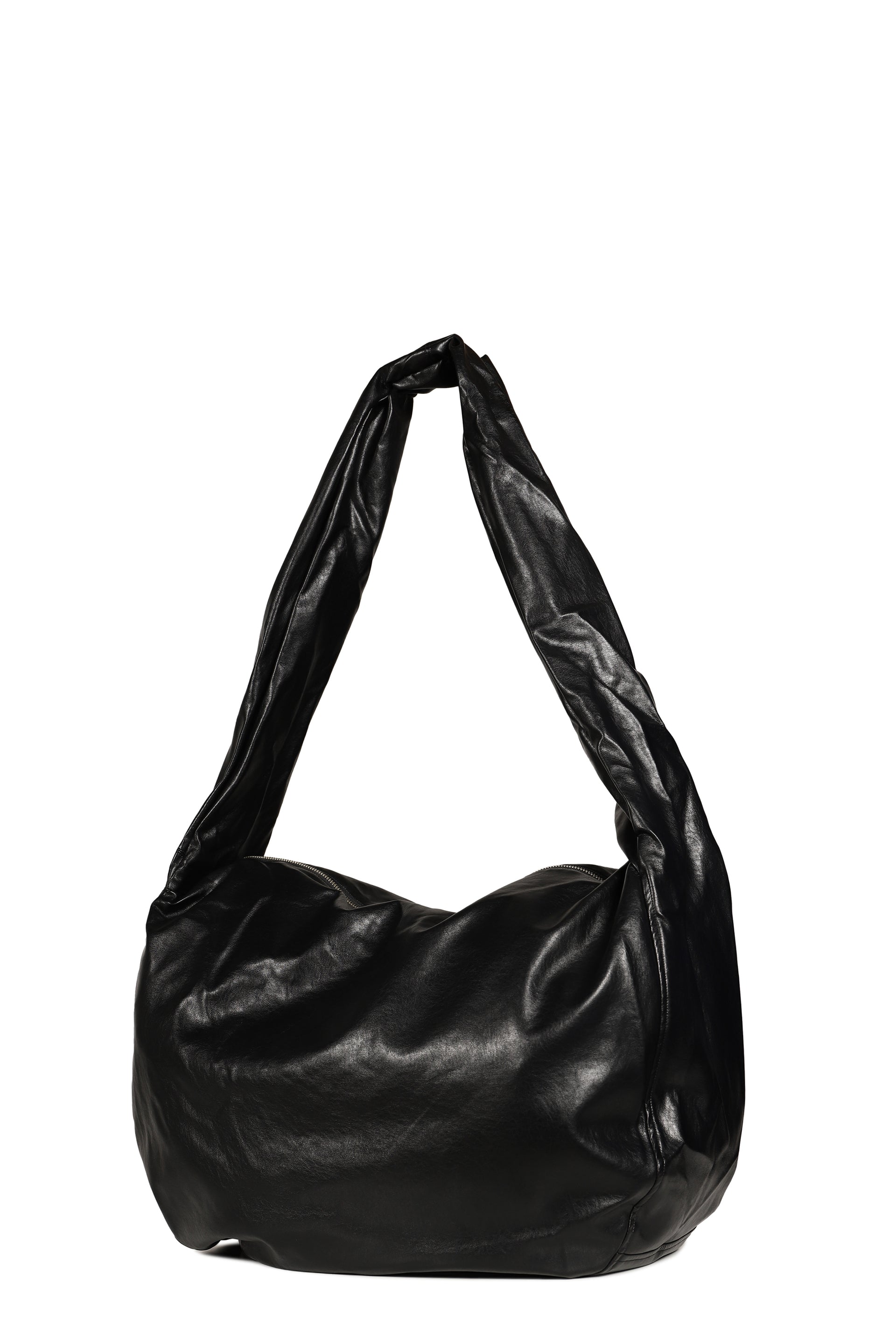 FAUX LEATHER WAVE BAG / BLK