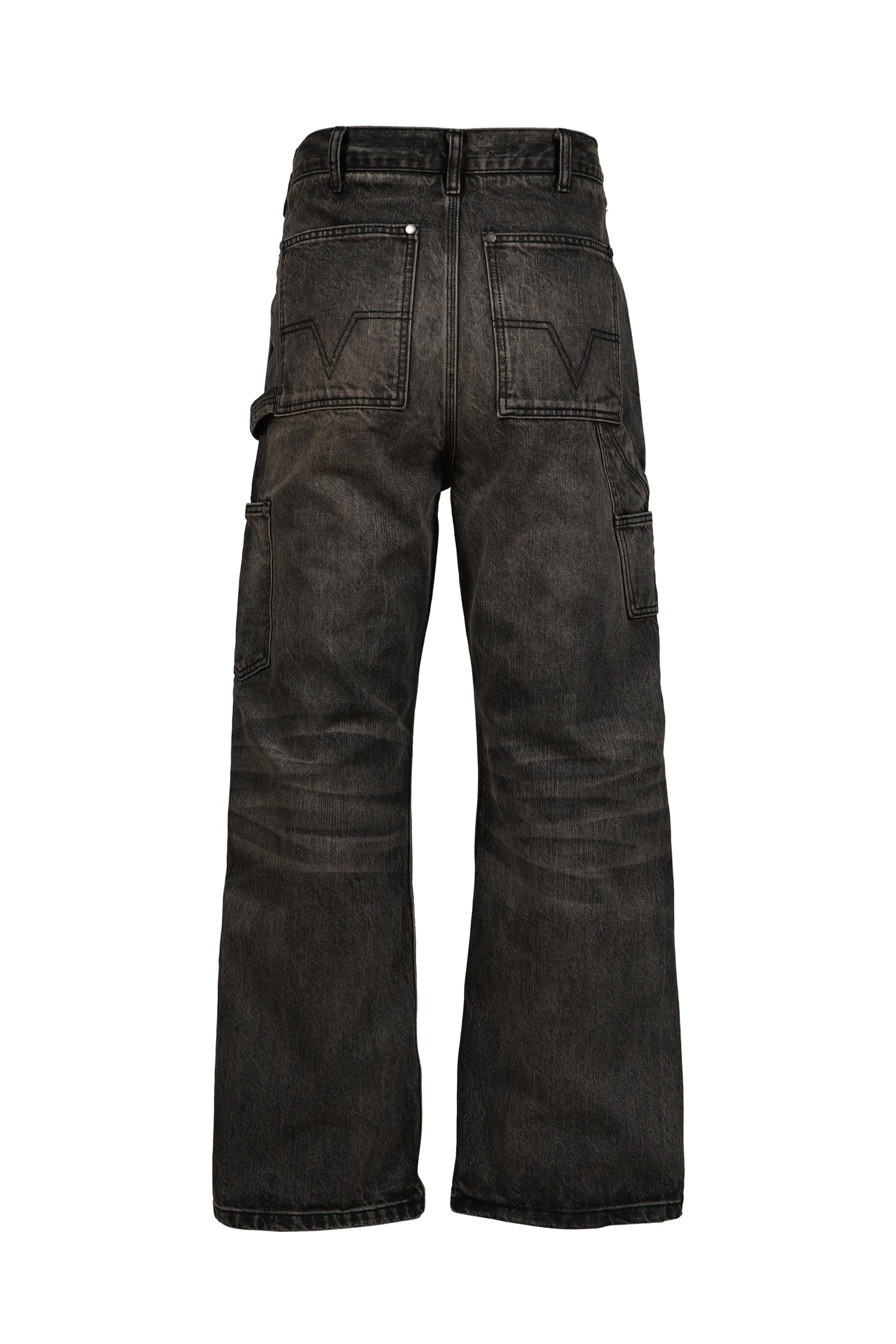 JAPANESE DENIM DOUBLE KNEE / MUD WASH BLACK