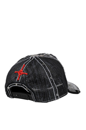 DOUBLE SEAHORSE PATCH MESH CAP / BLK
