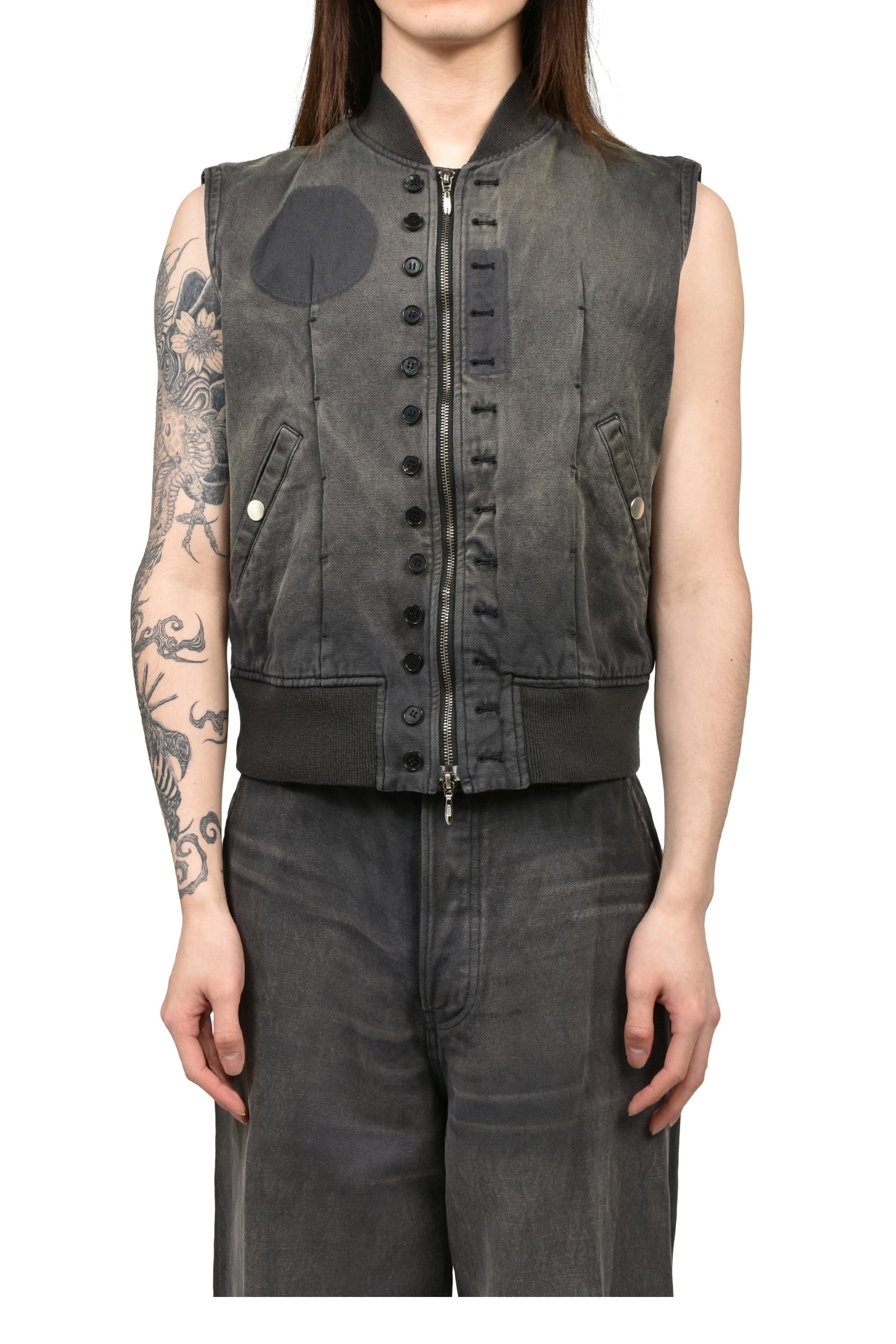 VICTORIAN BOMBER VEST / ASH GRY