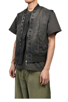 VICTORIAN BOMBER VEST / ASH GRY