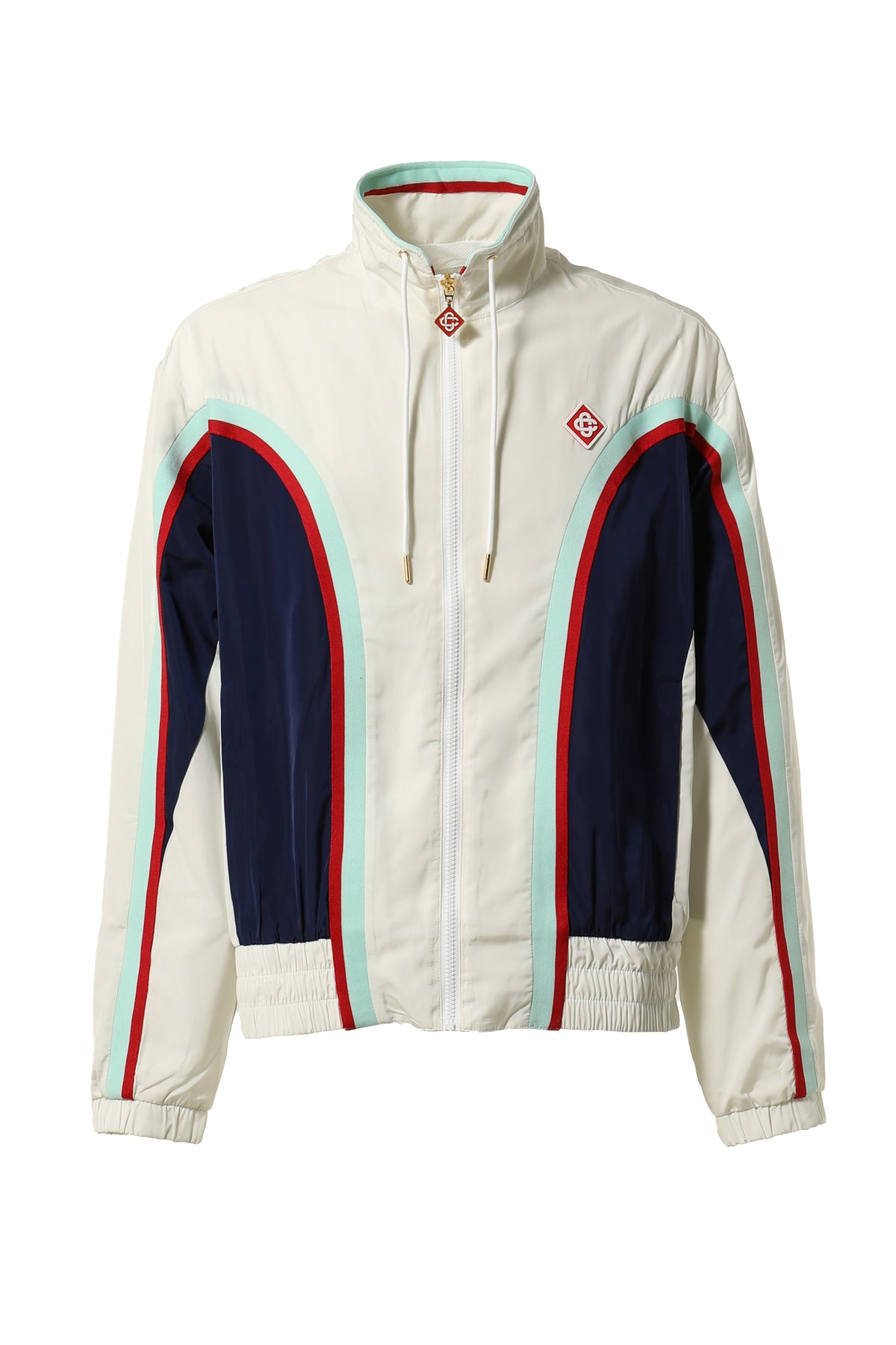 Casablanca SIDE PANELLED SHELL SUIT TRACK JACKET / WHT