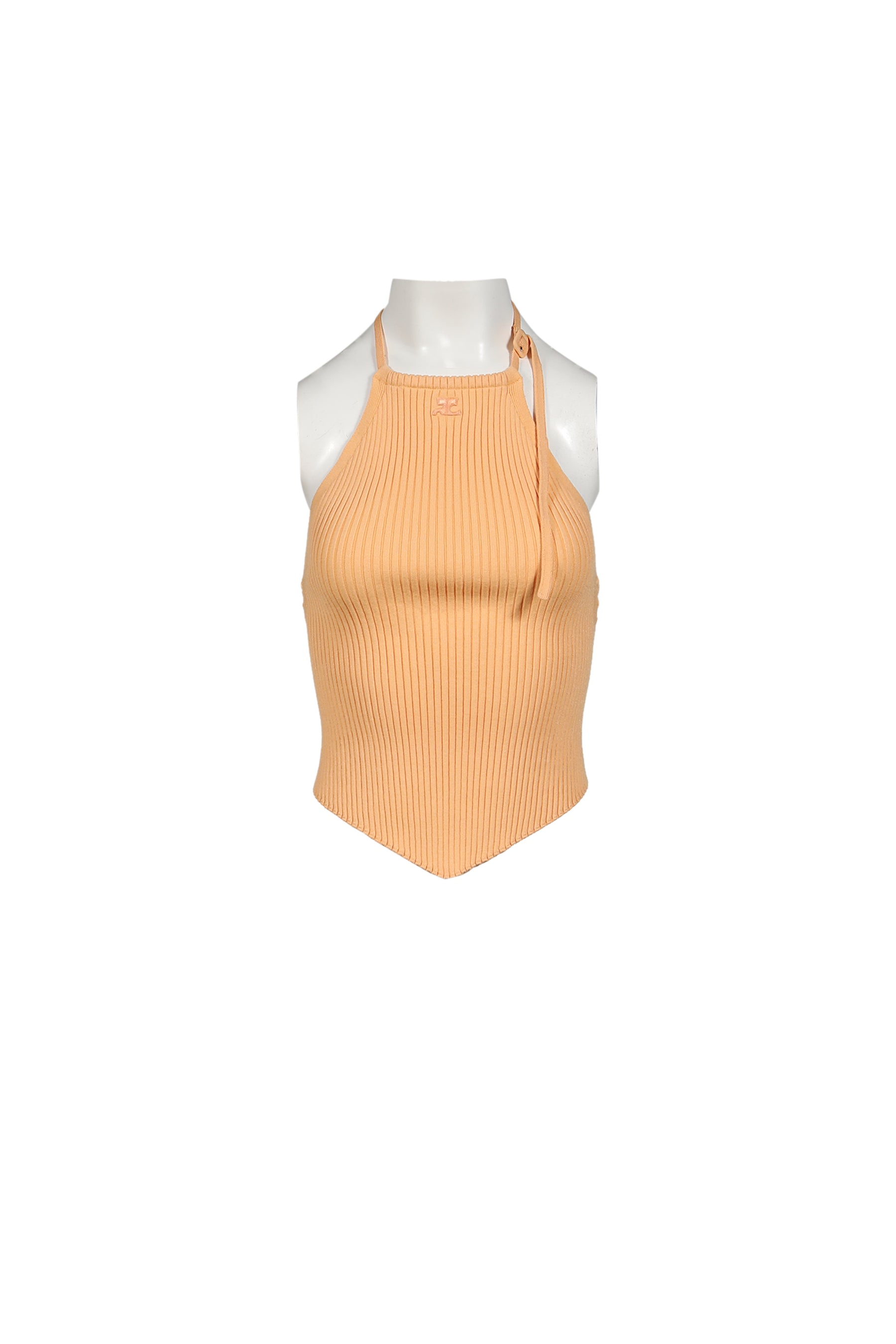 POINTY RIB KNIT TOP / LIGHT SUNSET