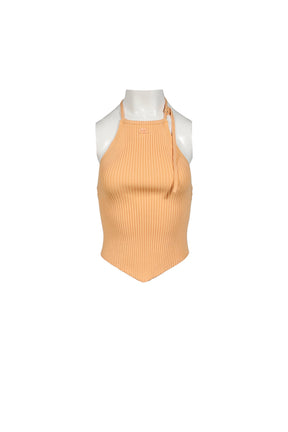 POINTY RIB KNIT TOP / LIGHT SUNSET
