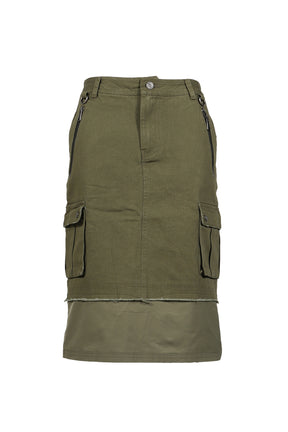 WIFFY CARGO MIDI SKIRT / KHA