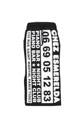 SWEATSHIRT SKIRT KNIT / BLK