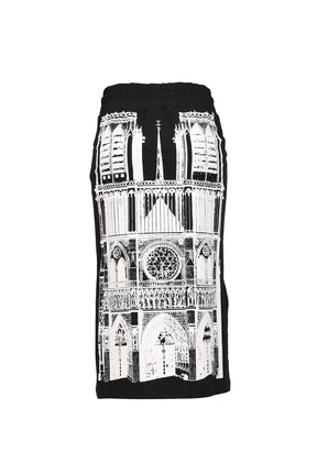 SWEATSHIRT SKIRT KNIT / BLK