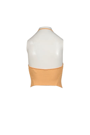 POINTY RIB KNIT TOP / LIGHT SUNSET