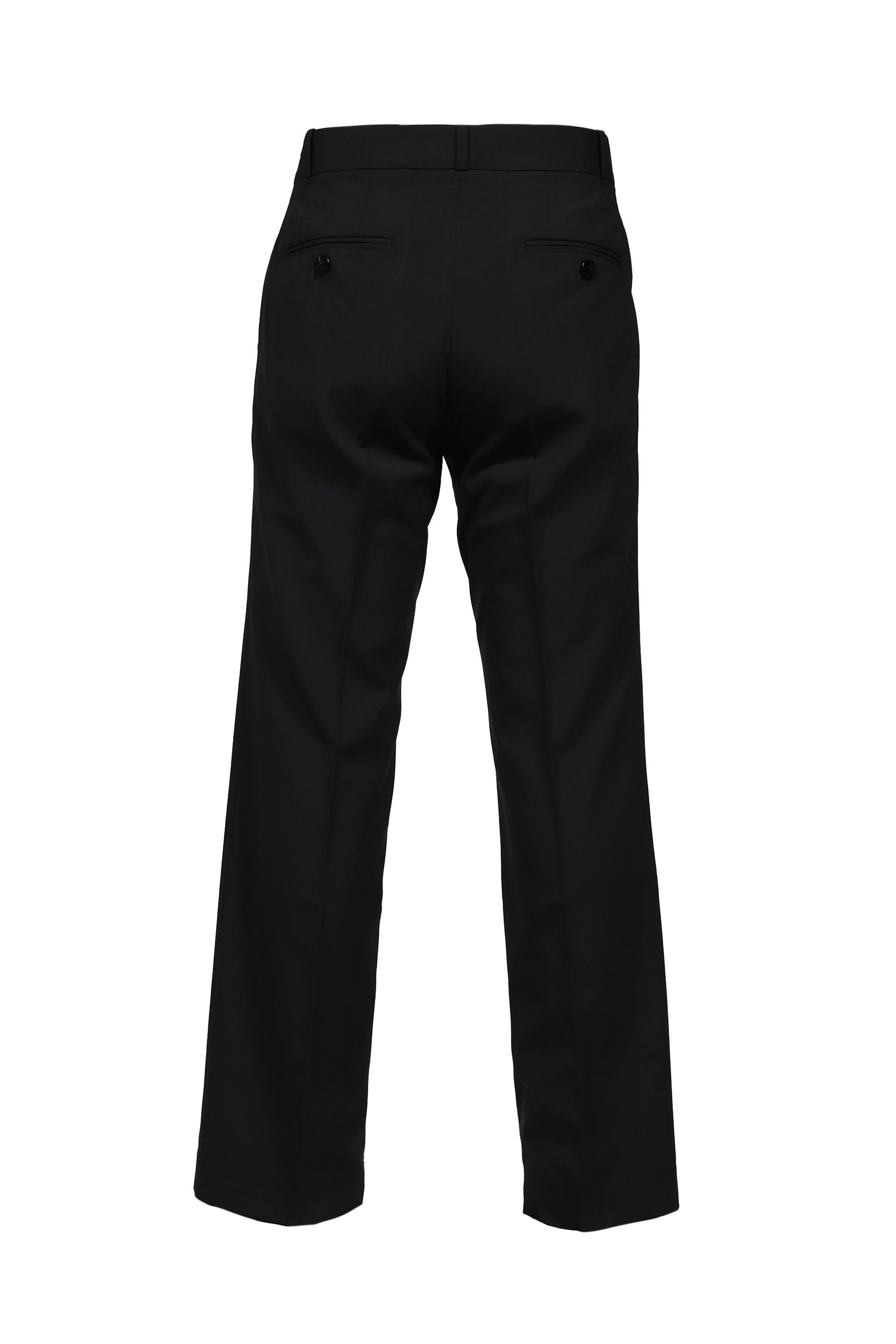 PLEATED STRAIGHT FIT TROUSERS / BLK