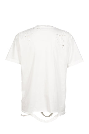 DISTRESSED GRAPHIC T-SHIRT / WHT