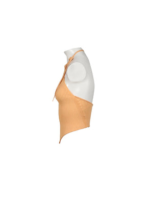 POINTY RIB KNIT TOP / LIGHT SUNSET