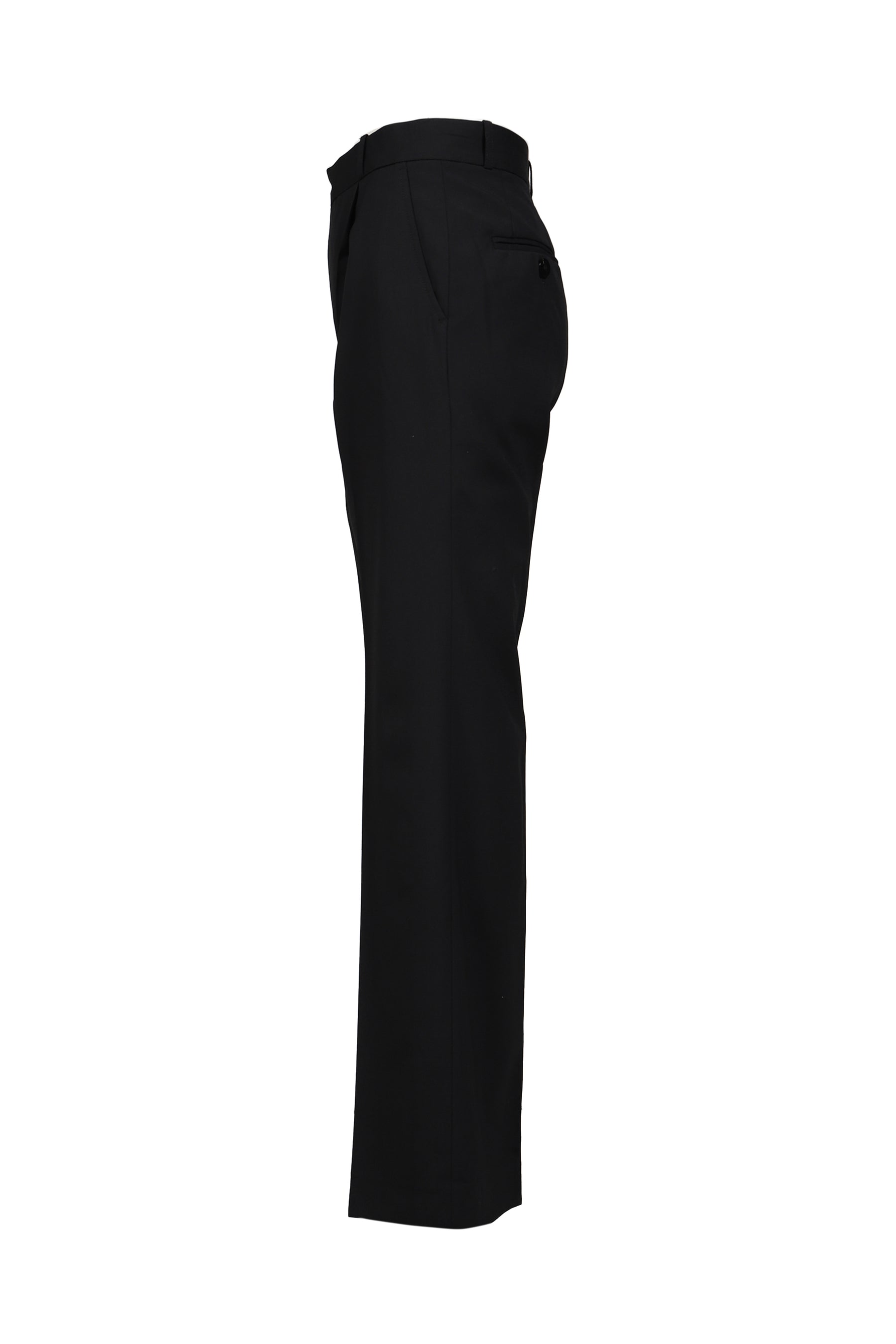 PLEATED STRAIGHT FIT TROUSERS / BLK