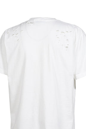 DISTRESSED GRAPHIC T-SHIRT / WHT