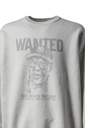 PRINTED CREW NECK "WANTED" / OAT