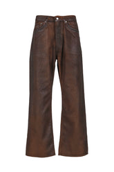 WAXED BAGGY CORD PANTS / BRW