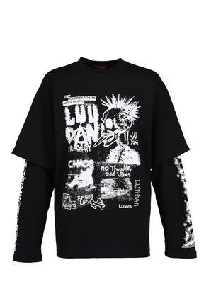 DOUBLE DECK TEE / BLK / PUNK FLYER