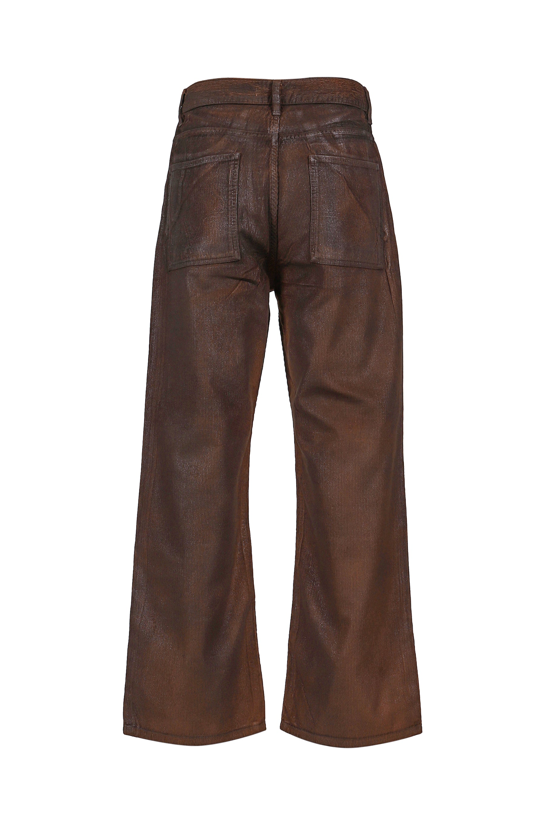 WAXED BAGGY CORD PANTS / BRW