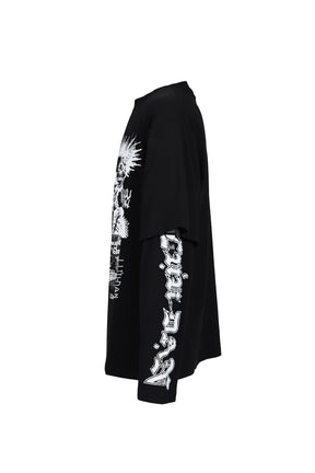 DOUBLE DECK TEE / BLK / PUNK FLYER