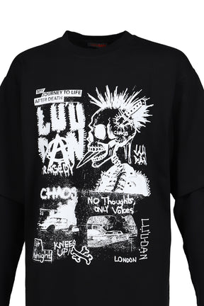 DOUBLE DECK TEE / BLK / PUNK FLYER