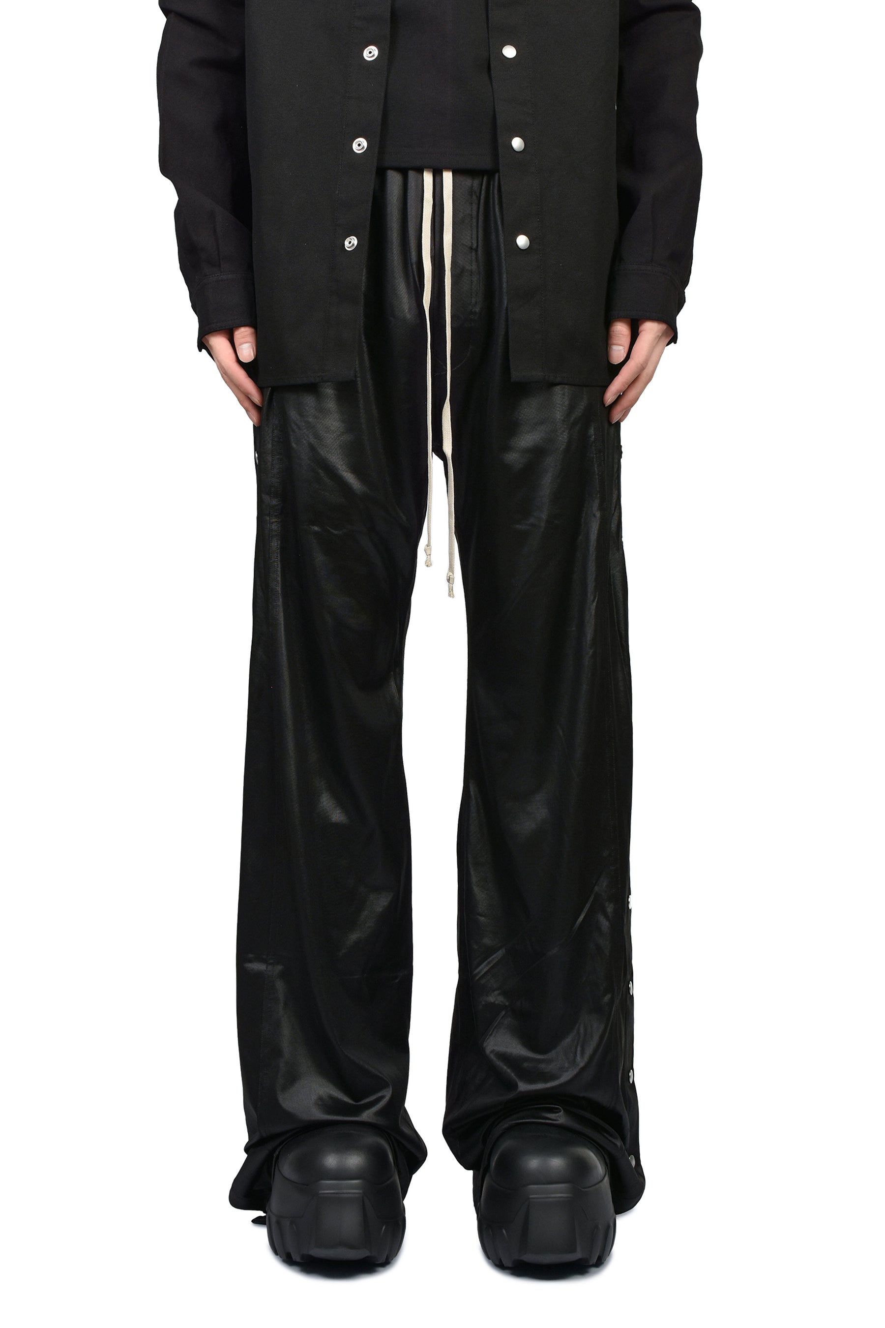 Rick Owens DRKSHDW SS26 WIDE PUSHER PANTS / BLK - NUBIAN