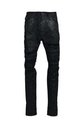 JULIUS ユリウス FW25 12OZ COATING DENIM PANTS / BLK WAX - NUBIAN