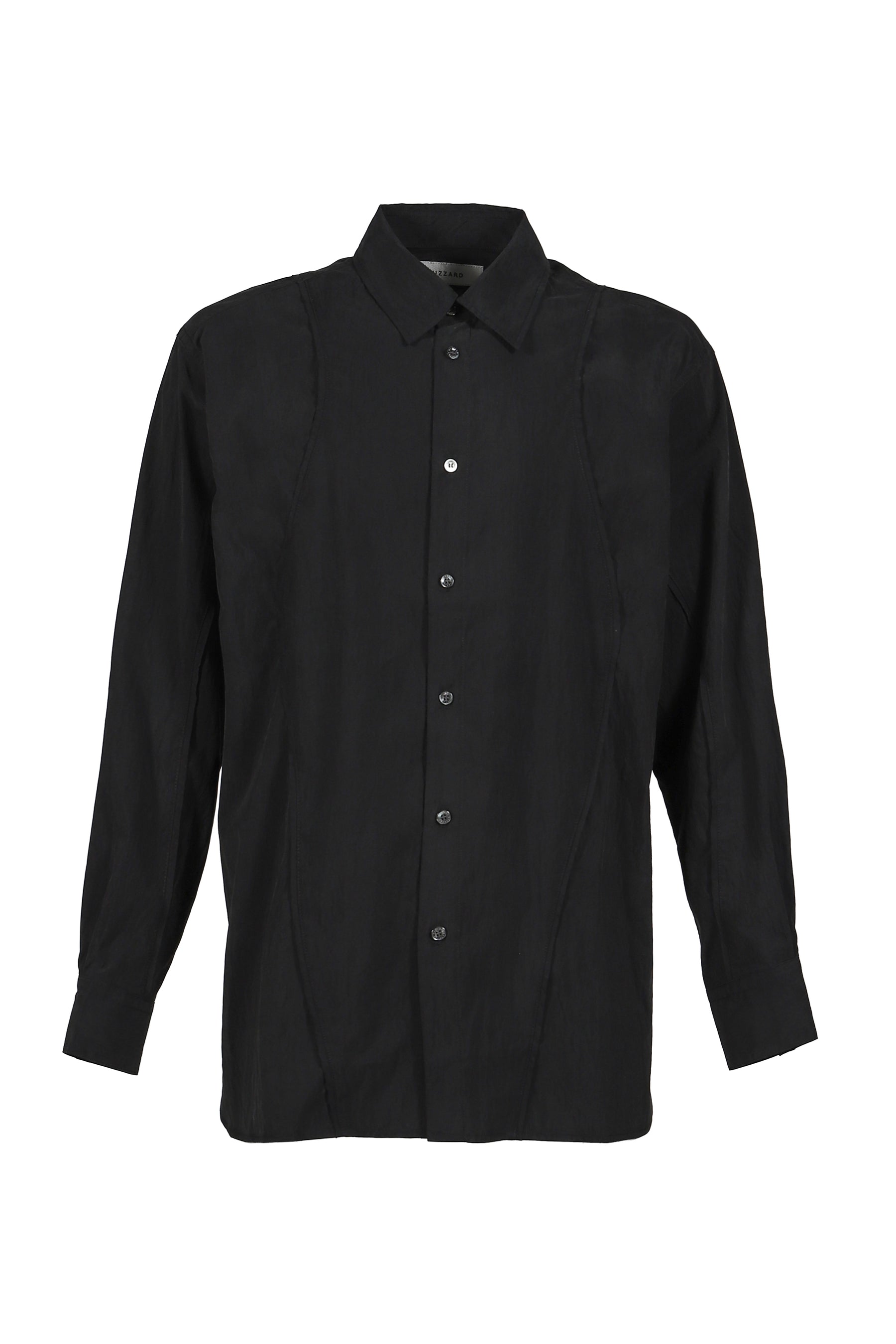 SPLIT CUT SHIRT / BLACK 