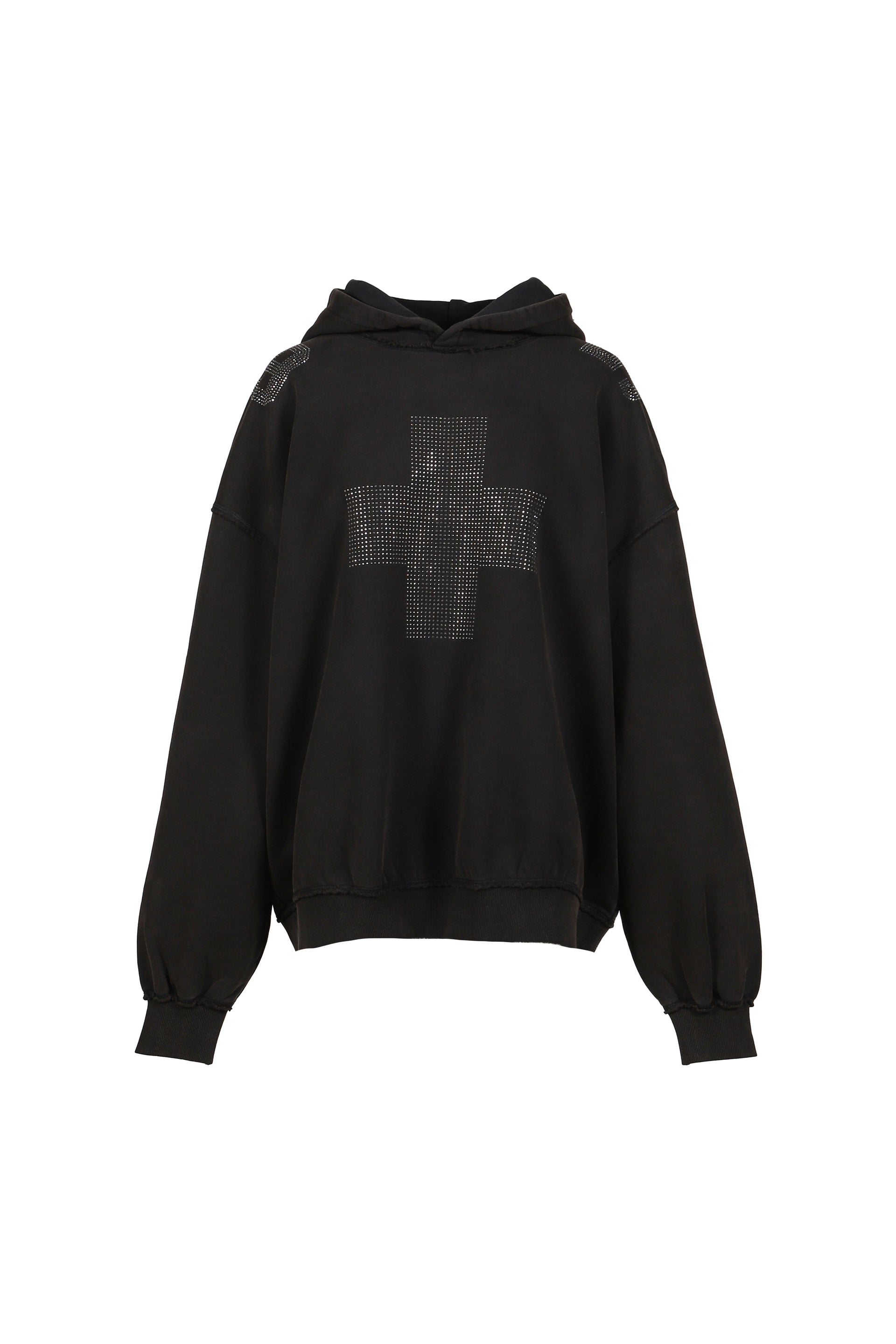 CROSS HOODIE / WASHED BLK