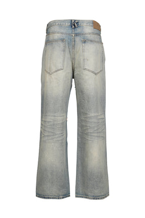 STUDDED FACE JEANS / BLU