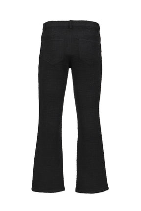 FIVE POCKET FLARE TROUSERS / BLK