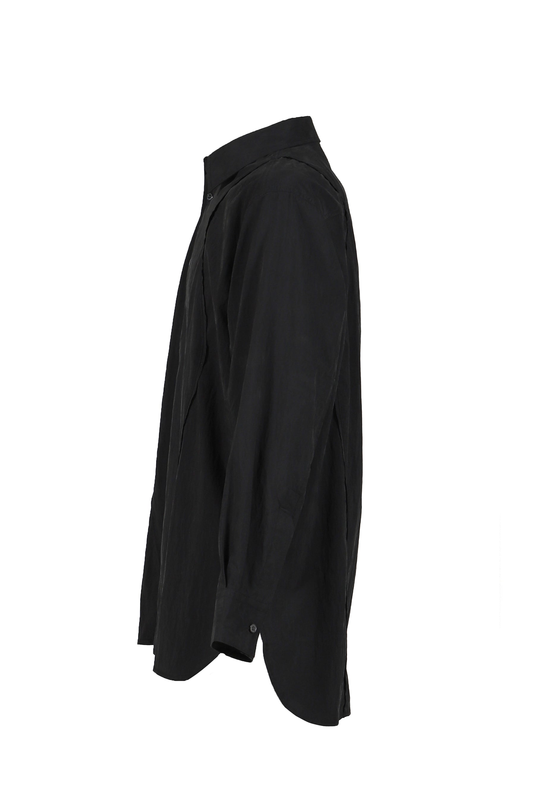 SPLIT CUT SHIRT / BLACK 