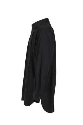 SPLIT CUT SHIRT / BLACK 