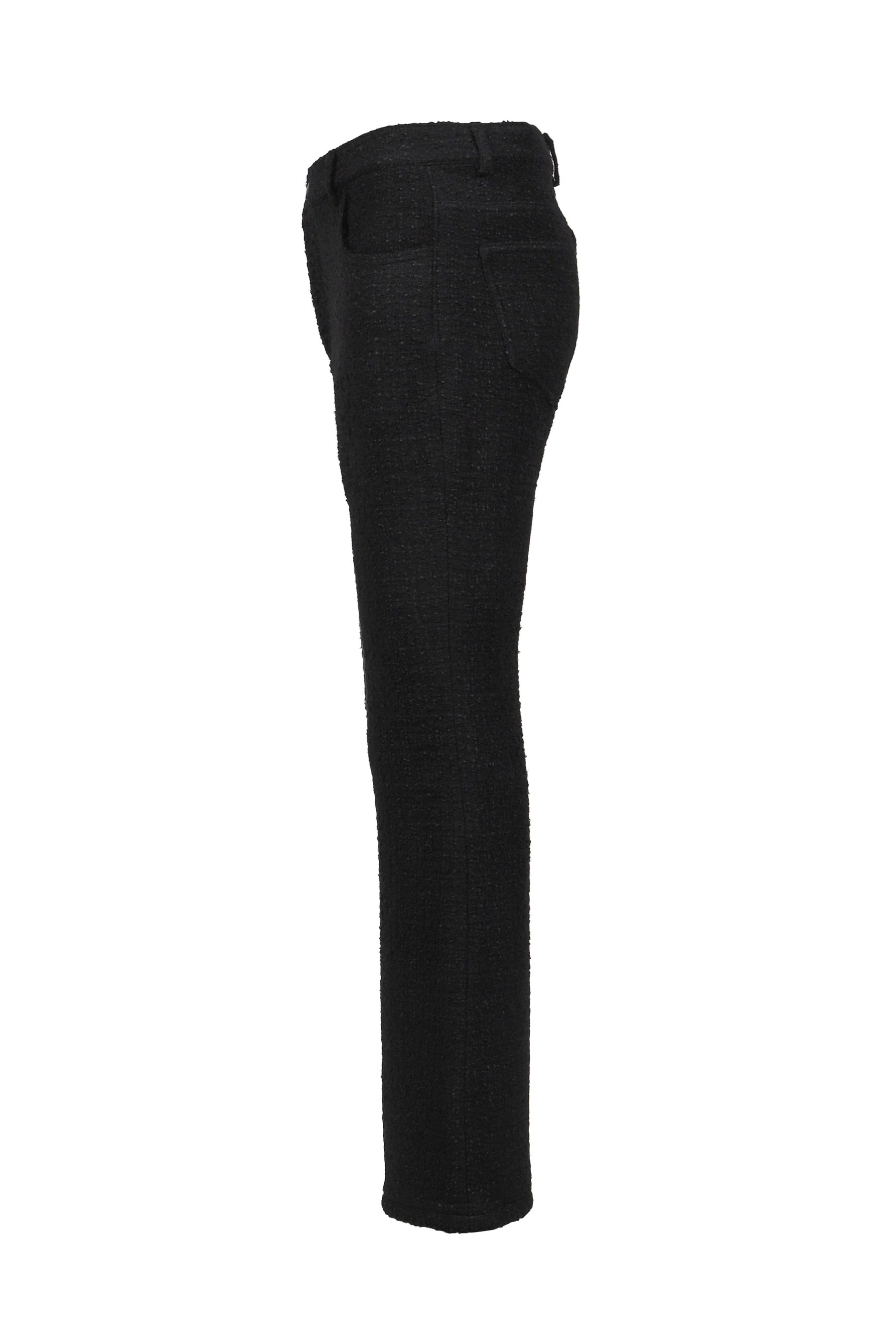 FIVE POCKET FLARE TROUSERS / BLK