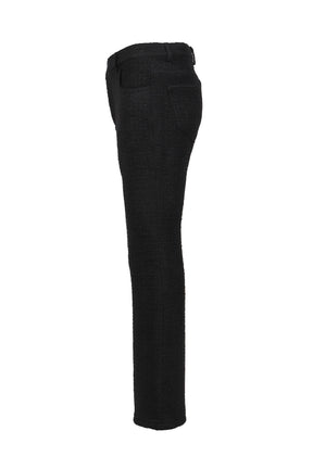 FIVE POCKET FLARE TROUSERS / BLK