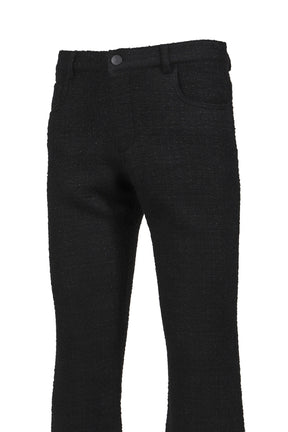 FIVE POCKET FLARE TROUSERS / BLK