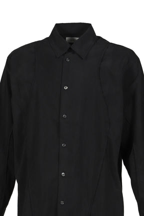SPLIT CUT SHIRT / BLACK 