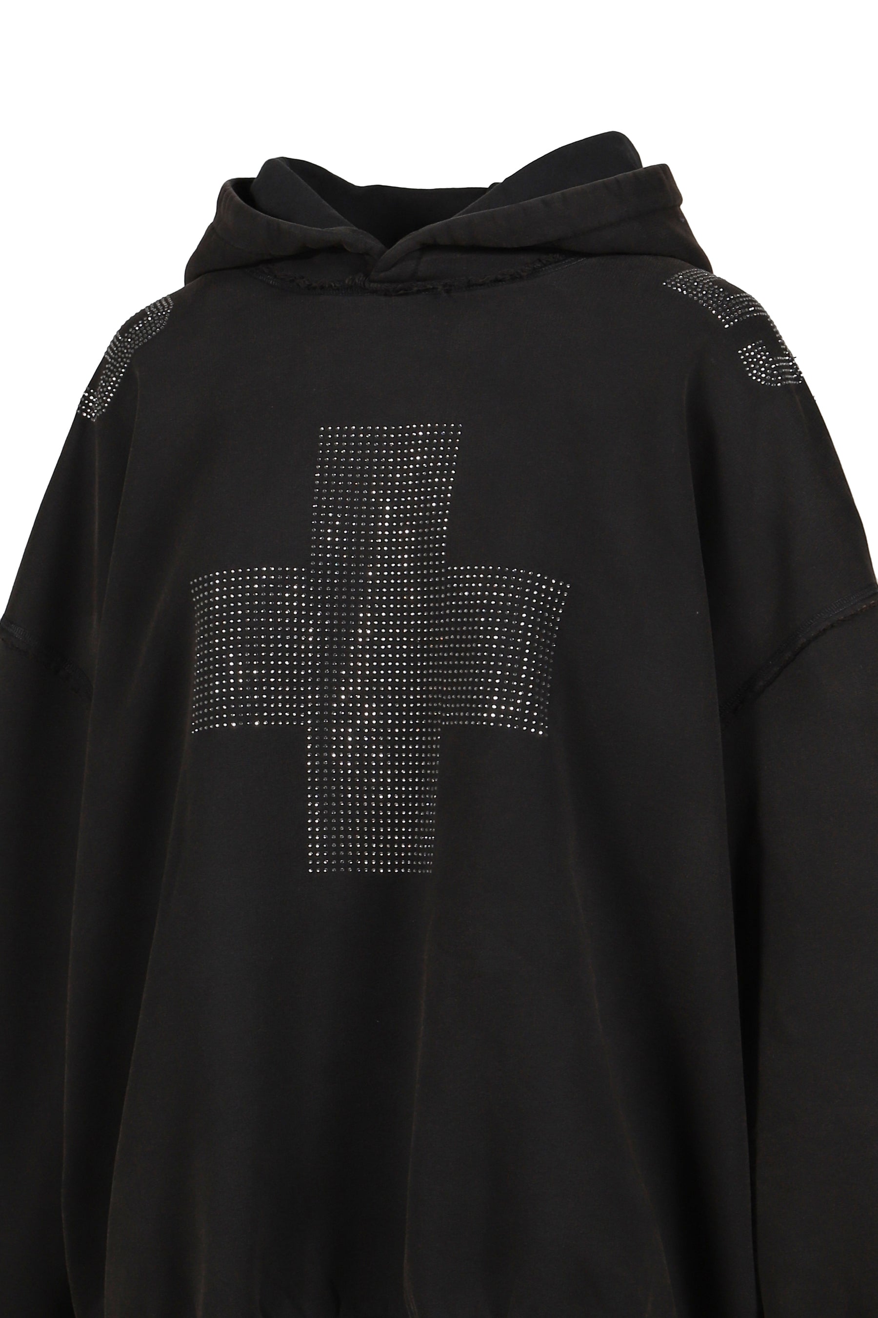 CROSS HOODIE / WASHED BLACK 