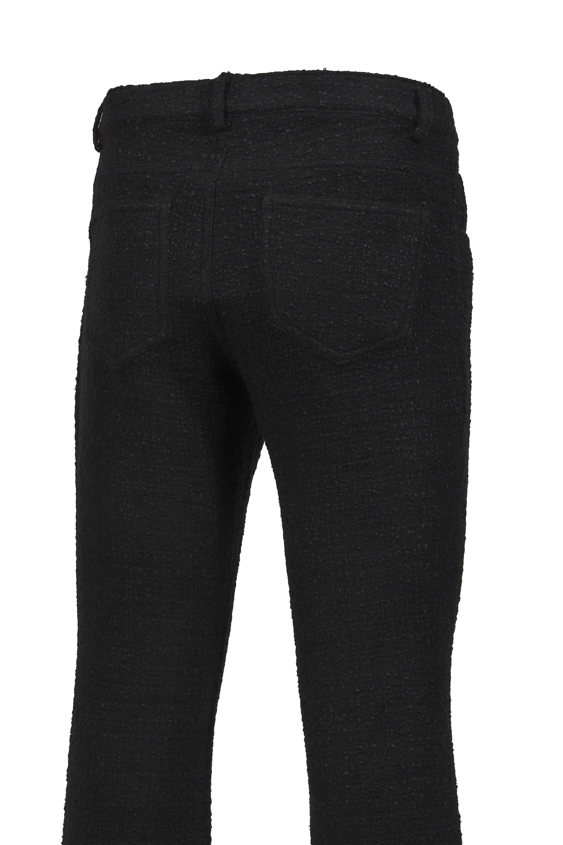FIVE POCKET FLARE TROUSERS / BLK