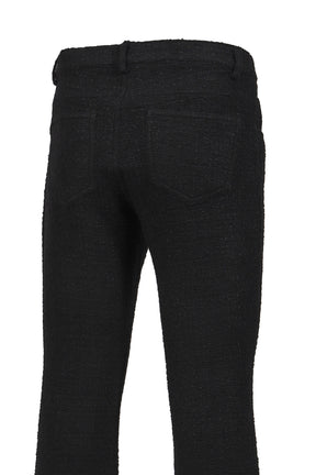FIVE POCKET FLARE TROUSERS / BLK