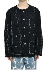 READYMADE レディメイド SS25 TWEED HOBO JACKET / BLK - NUBIAN